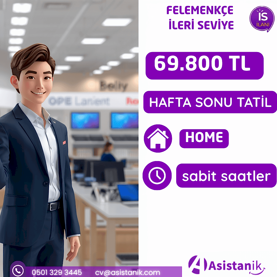 Felemenkçe Bilen Home Ofis Müşteri Temsilcisi
